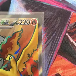 Pokemon TCG Team Rocket's Moltres EX Full Art Holo Destined Rivals 208/182 NM - Image 3