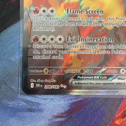 Pokemon TCG Team Rocket's Moltres EX Full Art Holo Destined Rivals 208/182 NM - Image 5