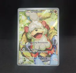 Hisuian Growlithe 181/167 Pokemon Twilight Masquerade Holo Illustration Rare - Image 1
