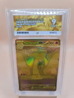 Mega Charizard X EX 130/094 HOLO TEXTURE SHIFT Mega Hyper Rare Pokemon TCG ACE 9 - Image 1