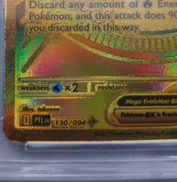 Mega Charizard X EX 130/094 HOLO TEXTURE SHIFT Mega Hyper Rare Pokemon TCG ACE 9 - Image 3