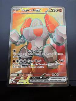Pokemon TCG Regirock EX 214/182 Destined Rivals Ultra Rare NM Card - Image 1