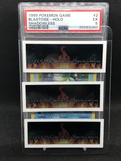 Pokemon BLASTOISE Shadowless PSA 5 EX Holo Rare, Base Set 1999 Card #2/102! - Image 3
