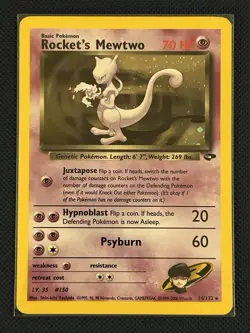 Pokemon TCG Rockets Mewtwo Gym Challenge Holo Card 14/132 Excellent Condition - Image 1