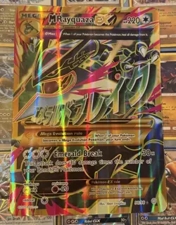 Pokemon M Rayquaza EX 98/98 Full Art Ultra Rare Holo Mega 2015 Card 220 HP - Image 1