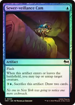 NM Foil Sewer-veillance Cam, MTG, TMNT, Magic the Gathering, 53 - Image 1