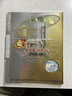 Japanese Pokemon Card NEO GENESIS Premium File FOLDER BINDER Gold Silver - Image 1