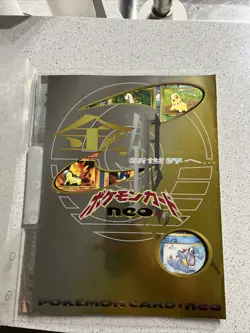 Japanese Pokemon Card NEO GENESIS Premium File FOLDER BINDER Gold Silver - Image 2