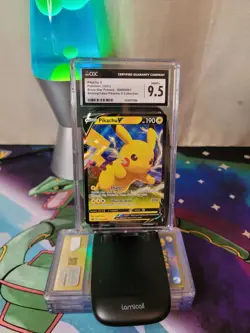 Pokemon TCG Pikachu V SWSH061 CGC 9.5 Mint Black Star Promo Holo English - Image 1