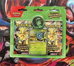 Pokemon Mega Evolution Ascended Heroes Booster Packs Erika Tangela Promo 2 Pack - Image 1