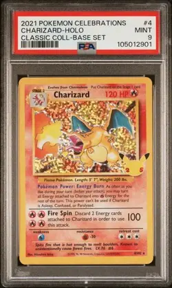 PSA 9 - 2021 Pokemon Celebrations CHARIZARD HOLO #4 (2901) - Image 1
