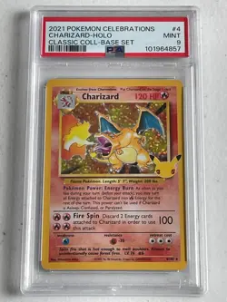 PSA 9 CHARIZARD Holo! MINT! 2021 Pokemon Celebrations: Classic Collection #4 - Image 1