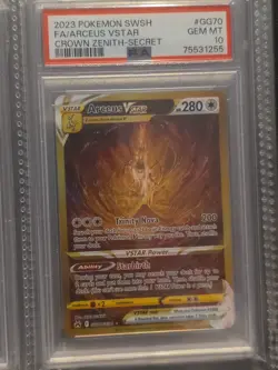 Pokemon TCG - PSA 10 - Arceus VSTAR GG70/GG70 - Crown Zenith - GEM MINT - Image 1