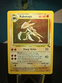 Kabutops 9/62 Fossil Set Unlimited (1999) Holo Rare Vintage WOTC Pokemon TCG - Image 1