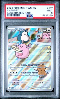Chansey 187/167 Illustration Rare Twm En-twilight Masquerade Pokemon PSA 9 - Image 1