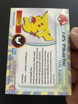 Pikachu Pokemon Topps 2000 Blue Logo Card - Image 4