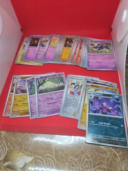 LOT 34: Pokemon Tcg Bundle Lot Vary Conditions Holo Reverse Holos Bulk 60+ Cards - Image 1