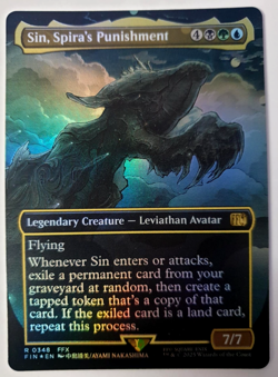 Sin, Spira's Punishment - FOIL Borderless Rare - MTG Final Fantasy - 0348 NM - Image 1
