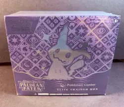 FACTORY SEALED Pokemon TCG Paldean Fates Pokemon Center ETB Elite Trainer Box - Image 1