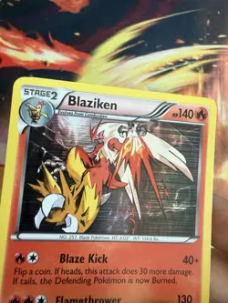 2012 Pokemon BLAZIKEN Dark Explorers HOLO RARE Black & White Set Card 17/108 NM - Image 3