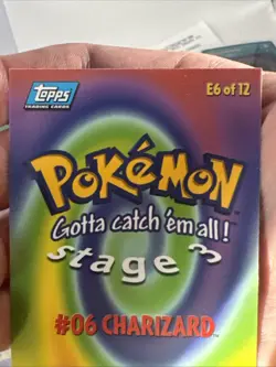 1999 Topps Pokemon the First Movie E6 #06 Charizard Blue Logo - Image 5
