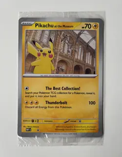 🌍🚚 Pikachu⚡at the Natural History Museum Pokemon Sealed JUMBO Promo Card (#2) - Image 1