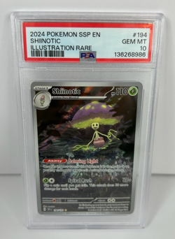 Pokemon TCG Shiinotic 194/191 Surging Sparks Illustration Rare PSA 10 - Image 1