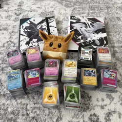 Pokemon Cards Bundle 2500+! Binders and evee pouch! - Image 1