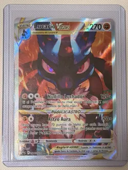 Pokemon TCG Lucario VSTAR SWSH291 Crown Zenith ETB Black Star Promo Card Spanish - Image 1