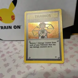 Pokemon TCG WOTC Holo Trainer Card #15/132 Brock Gym Heroes Unlimited Rare LP+ - Image 1