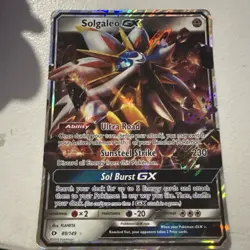 Solgaleo GX 89/149 Sun & Moon Ultra Rare Holo Pokemon Card MP - Image 1