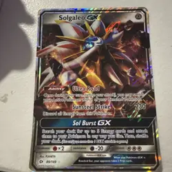Solgaleo GX 89/149 Sun & Moon Ultra Rare Holo Pokemon Card MP - Image 2