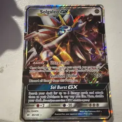 Solgaleo GX 89/149 Sun & Moon Ultra Rare Holo Pokemon Card MP - Image 3