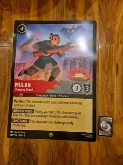 3 x Lorcana Oversized Jumbo Promo Cards Rare Mulan Minnie Jafar Reign of Jafar - Image 1