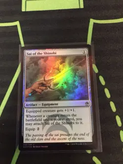MTG Magic The Gathering Sai Of The Shinobi Foil Artifact Equipment Commander - Image 1