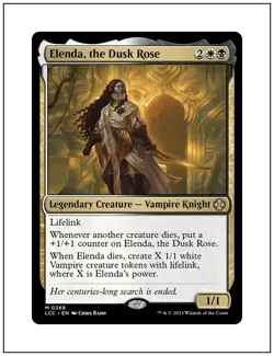 1x Elenda, the Dusk Rose, The Lost Caverns of Ixalan Commander, Magic MTG NM - Image 1