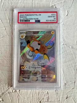 Pokemon RAICHU 211/193 PSA 10 Gem Mint | ALT ART | Paldea Evolved | 2023 - Image 1