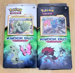 2017 LOT NEW POKEMON TCG KNOCKOUT COLLECTION TYRANITAR & LUCARIO -FACTORY SEALED - Image 1