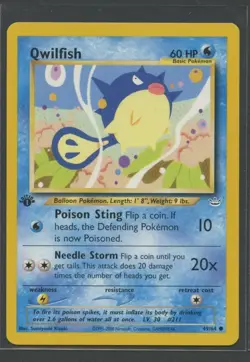 Qwilfish 1. Edition | Neo Revelation 49/64 | Pokemon Karte EN NM Baldorfish - Image 1