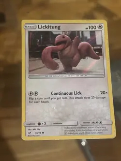 Pokemon TCG Lickitung 16/18 Detective Pikachu Holo LP - Image 1