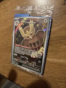 Pokemon Noctowl TCG Scarlet Violet Black Star Promo Holo Card 141 NM Condition - Image 4