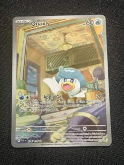Pokemon Quaxly 206/193 Sv02: Paldea Evolved Illustration Rare Holo Full Art Card - Image 1