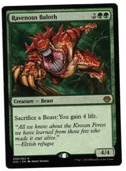 Magic the Gathering MTG Card: Ravenous Baloth 008/063 Duel Decks GVL Rare! EX - Image 1