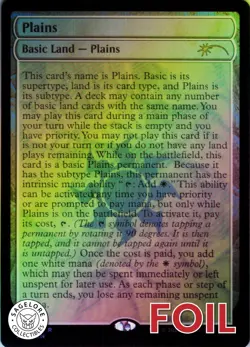 MTG Plains (254) | NM Foil | Secret Lair The Full-Text Lands {SLD} - Image 1