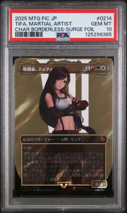 PSA 10 Magic the Gathering Tifa, Martial Artist Surge Foil 214 Final Fantasy - Image 1