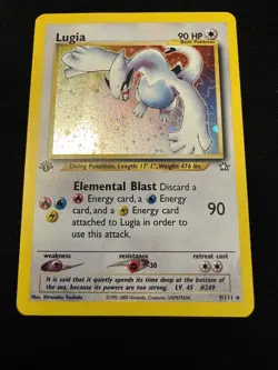 Pokemon TCG - Lugia 🌟 9/111 - Neo Genesis ⭐ 1st Edition - HP - WOTC - Swirl 🌀 - Image 1