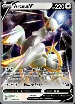 Arceus V 122/172 2022 World Championships Pokemon Card NM - Image 1