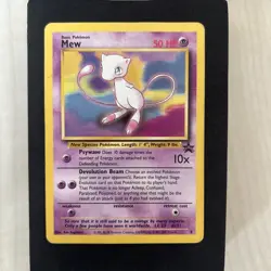 Pokemon Card Mew Promo 8 Black Star Promo WOTC Light Play - Image 1