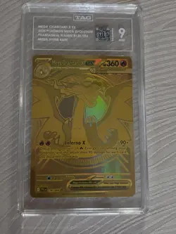 2025 POKEMON PFL EN-PHANTASMAL FLAMES MEGA CHARIZARD X EX 130/094 TAG 9 - Image 3