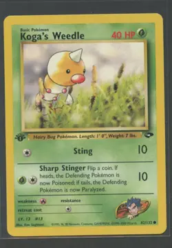 Koga's Weedle 1. Edition | Gym Challenge 82/132 | Pokemon Karte EN NM 2000 - Image 3